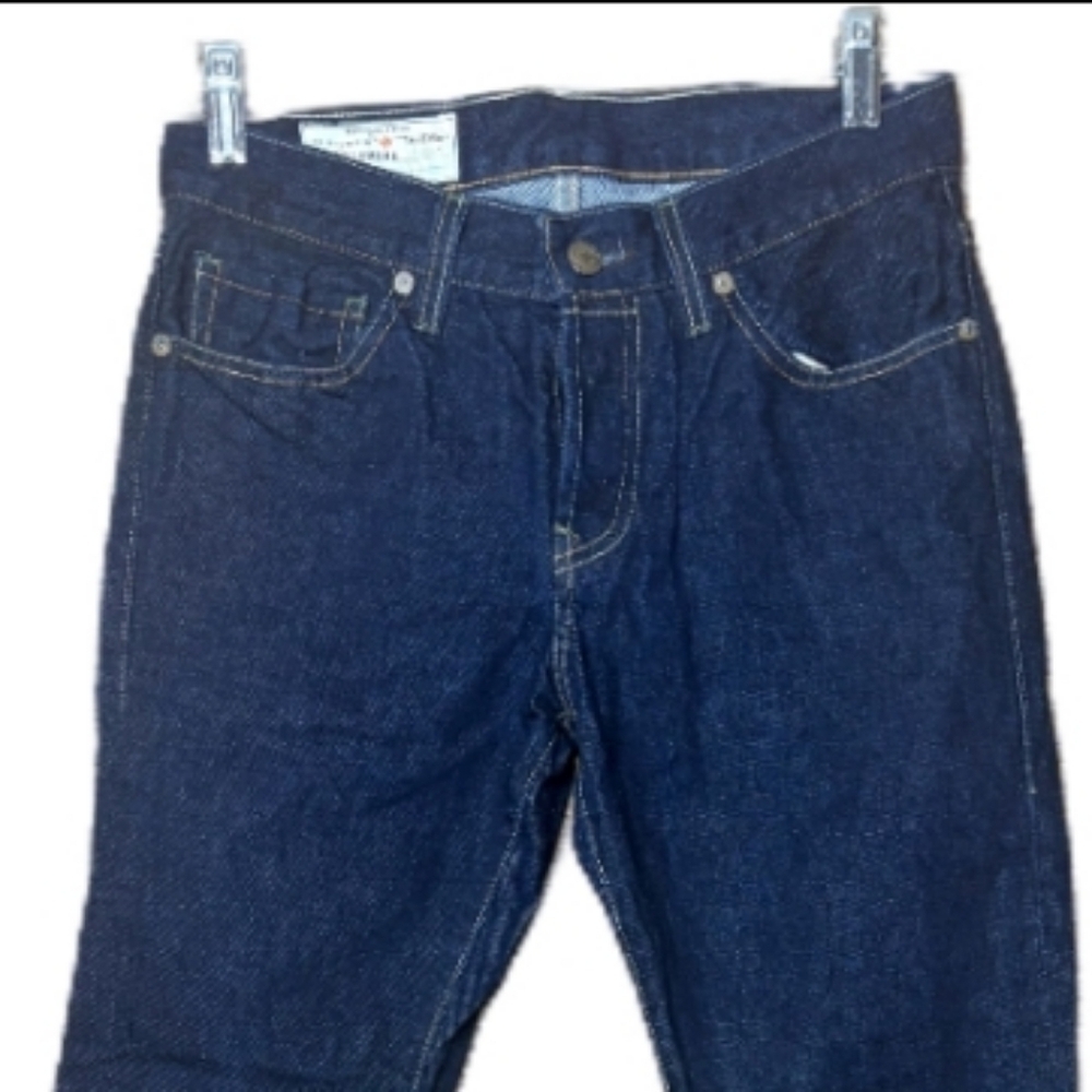 imogene + willie Blue Straight Button Fly Selvedge Jeans 27 x 33 - Picture 2 of 9